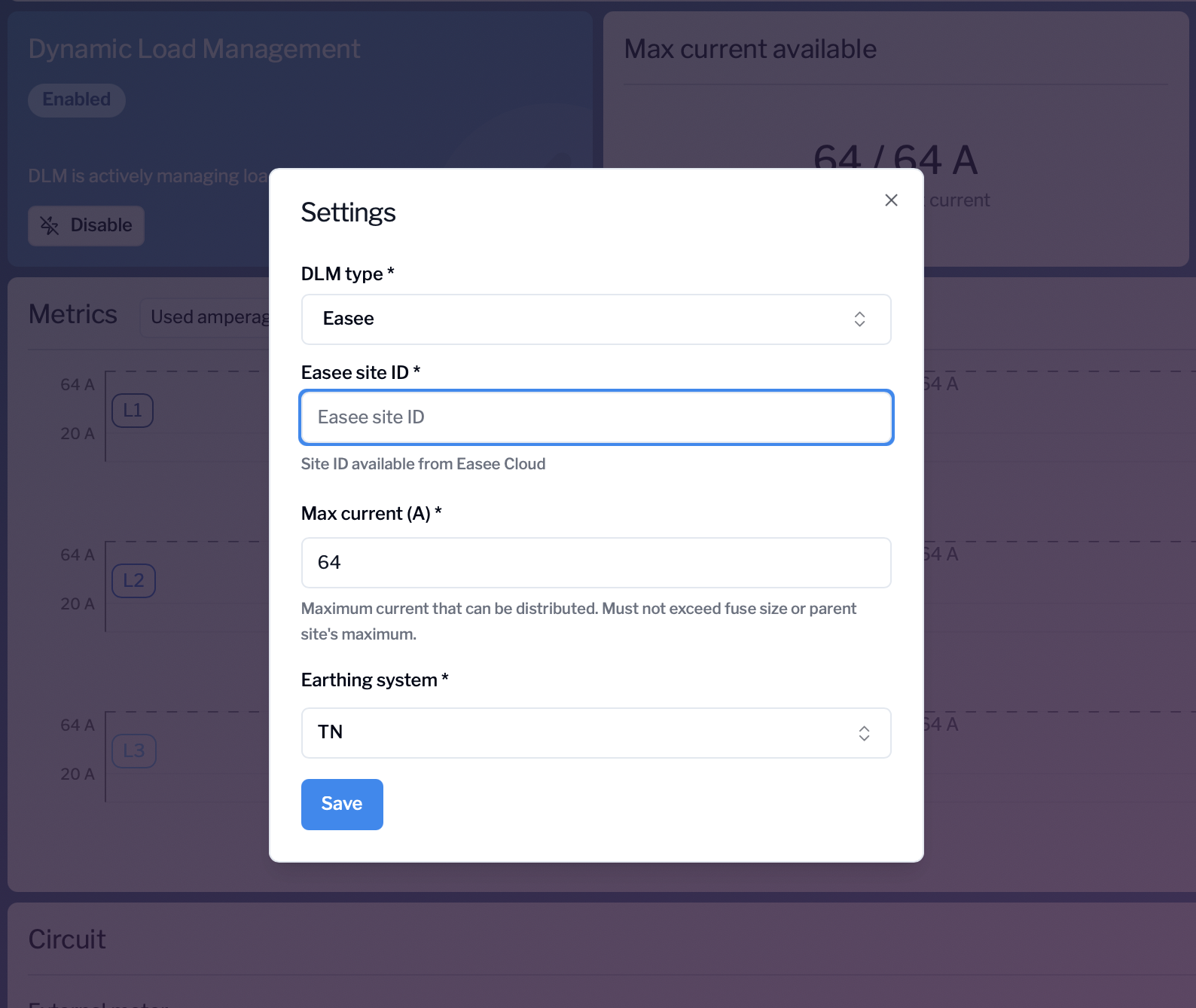 eMabler platform Easee charger set-up